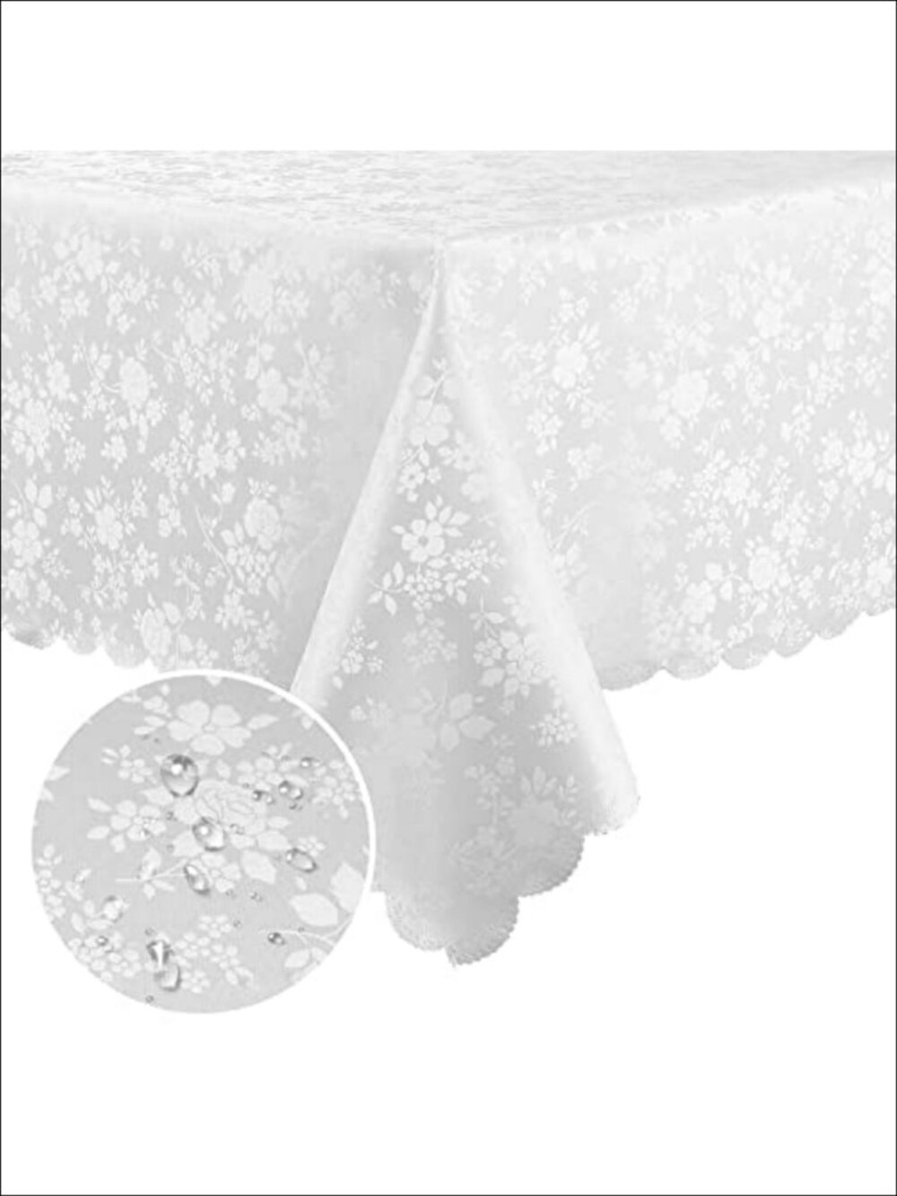 Waterproof Heavy Duty Vinyl Tablecloth 60x84 Rectangle
